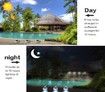 2pack Solar Deck Lights Solar Powered Dock Light Outdoor IP68 Waterproof Road Markers Yellow