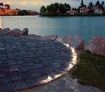 2pack Solar Deck Lights Solar Powered Dock Light Outdoor IP68 Waterproof Road Markers Yellow