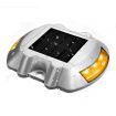 2pack Solar Deck Lights Solar Powered Dock Light Outdoor IP68 Waterproof Road Markers Yellow