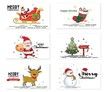 24PCS Christmas Cards Assorted Designs Fold size 10x15cm