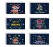 24PCS Christmas Cards Assorted Designs Fold size 10x15cm