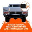 Steel Under Tray Tool Box Truck Ute Tool Boxes ToolBox Roller Drawer Black