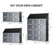 48 Pairs Stackable Shoe Storage Box Organiser Cube DIY Shoe Cabinet Rack Shelf 24 Tier Black