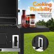 Steel Charcoal BBQ Grill Trolley Portable Cooking Grill Outdoor Barbecue Set for Picnic Patio Backyard Cooking