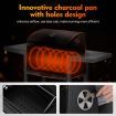 Steel Charcoal BBQ Grill Trolley Portable Cooking Grill Outdoor Barbecue Set for Picnic Patio Backyard Cooking
