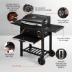Steel Charcoal BBQ Grill Trolley Portable Cooking Grill Outdoor Barbecue Set for Picnic Patio Backyard Cooking