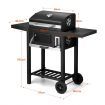 Steel Charcoal BBQ Grill Trolley Portable Cooking Grill Outdoor Barbecue Set for Picnic Patio Backyard Cooking