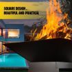 Portable Steel Fire Pit BBQ Grill Fireplace Smoker Outdoor Brazier Stove Patio Heater Square Shape