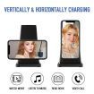 Foldable 3-in-1 Wireless Charger Stand Charging Station for Apple and Samsung Phone, iWatch and AirPods Black