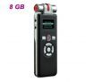T80 1" LCD Digital USB Rechargeable Voice Recorder / MP3 Player / USB Flash Drive - Black + Silver (8GB)