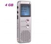 T50 1.6" LCD Screen Rechargeable Digital Voice Recorder w/ MP3 Player - White(4GB)