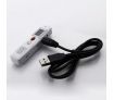 803 Portable 0.7" LCD Mini Rechargeable Digital Voice Recorder MP3 Player - White (4GB)