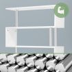 Home Office Computer Desk Corner Table 4 Tier Bookshelf Storage L-Shaped Rotating Table White