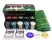 Gamie Texas Holdem Poker Game Set Includes Mat, 2 Card Decks, Chips, Chip Holder and Tin Storage Box Gift for Kids and Adults