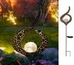 Outdoor Solar Lights Garden Crackle Glass Globe Stake Lights