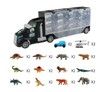 49pcs Double-sided Trailer Expandable Animal Dinosaur Transporter Simulation Container Trucks Construction