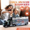 49pcs Double-sided Trailer Expandable Animal Dinosaur Transporter Simulation Container Trucks Construction