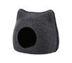 Detachable Natural Felt Cat Bed, Breathable Pet Cave, Dark Gray, with Cushion, Pet Accessories