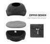 Detachable Natural Felt Cat Bed, Breathable Pet Cave, Dark Gray, with Cushion, Pet Accessories