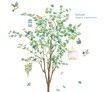 2PCS Self-Adhesive Plant Wall Murals ,DIY Wall Stickers with Green Trees 90x60cm