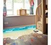 2PCS x 3D Beach footprint Sea Floor Sticker self-adhensive Waterproof 90X60CM