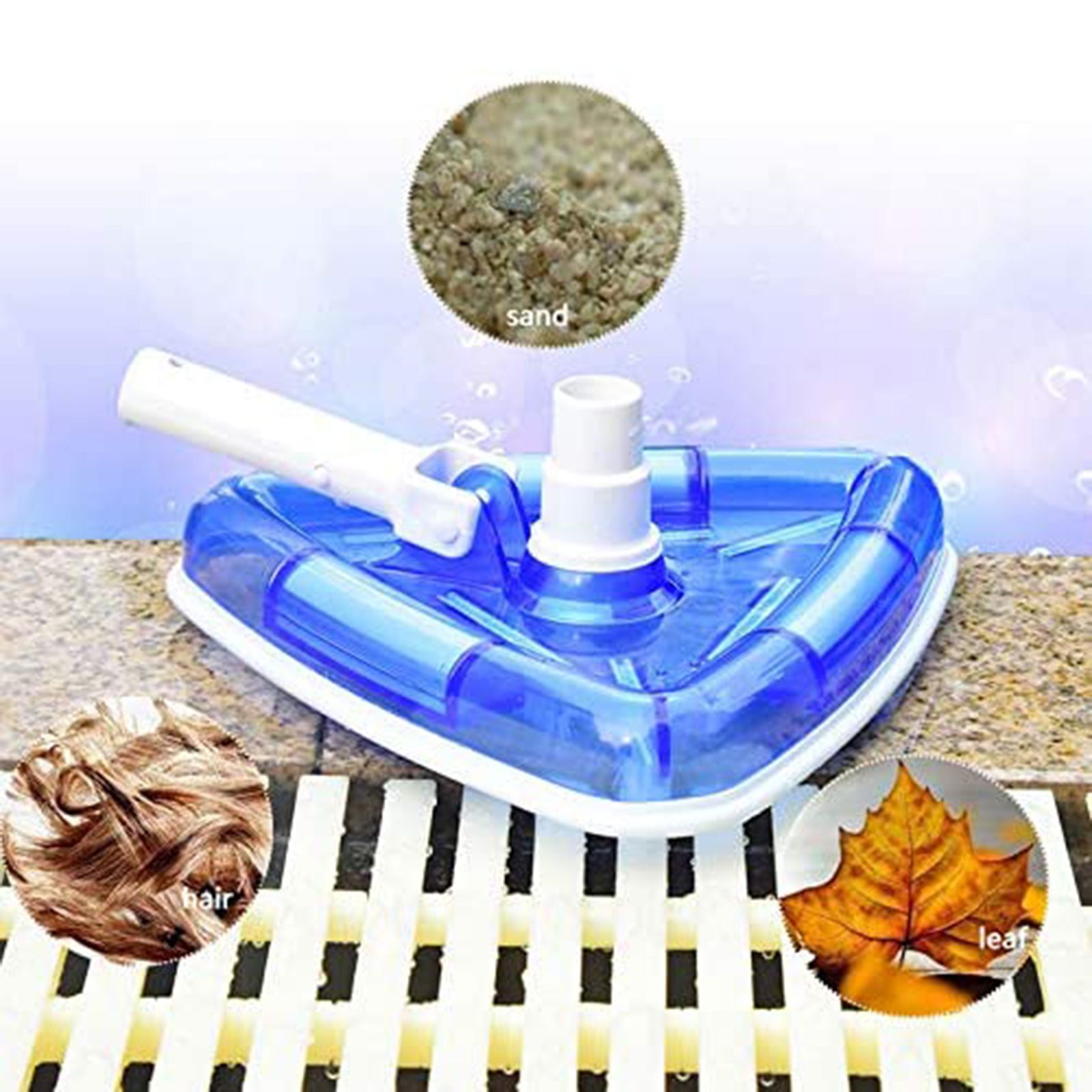 Swimming Pool Vacuum Head, Transparent Triangular Vacuums Cleaner for