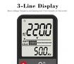 BSIDE Digital Multimeter, 3.5inch LCD 3-Line Display 9999 Counts True RMS Auto Ranging Pocket Ohmmeter Cap Hz Ohm Continuity Diode Voltage Tester with Flashlight