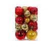 34pcs Christmas Tree Ornaments Set Shatterproof Holiday Ornaments Balls Color Red+Gold
