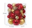 34pcs Christmas Tree Ornaments Set Shatterproof Holiday Ornaments Balls Color Red+Gold