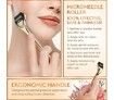 3-in-1 Derma Roller, Jade Roller and Gua Sha Facial Tool Set. With Titanium Microneedle Roller
