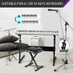 Melodic Keyboard Stand Stool Set Folding Piano Seat Adjustable Chair