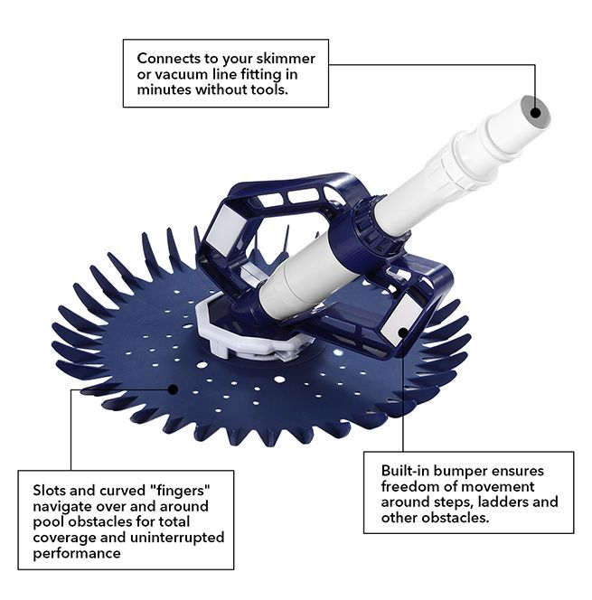 Pool Cleaner Automatic Climb Wall Suction Vacuum Above In Ground Pool Floor