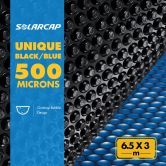 Swimming Pool Cover Safety Blanket Bubble Solar Mat Inground Above Ground 500 Micron 6.5mx3m Blue Black