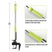 Garden Weed Puller Stand Up Weeder with 4 Steel Claws, Long Handle, Lawn Plant Root Removal Tool