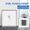 109cm Metal Filing Cabinet 2 Door 4 Shelves Office Home Stationary Lockable File Cupboard
