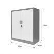 109cm Metal Filing Cabinet 2 Door 4 Shelves Office Home Stationary Lockable File Cupboard