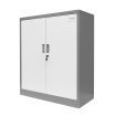 109cm Metal Filing Cabinet 2 Door 4 Shelves Office Home Stationary Lockable File Cupboard