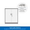 109cm Metal Filing Cabinet 2 Door 4 Shelves Office Home Stationary Lockable File Cupboard