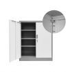 109cm Metal Filing Cabinet 2 Door 4 Shelves Office Home Stationary Lockable File Cupboard