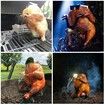 Chicken Stand Beer funny American Motorcycle BBQ Steel Rack Tools Funny Roast Chicken Rack grilling roast rack