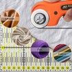 45 mm Rotary Cutter Set, Quilting Kit incl, A4 Cutting Mat ?8 Replacement Blades?Acrylic Ruler?with Storage Bag?Sewing Pins, Craft Knife Set