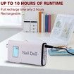 Professional Nail Drill Machine 30000RPM Rechanreable Portable for Acrylic Gel Nails With LCD Display
