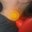 Acupressure Neck Pain Relief Cushion PU EVA Massage Neck Cushion Col.Red