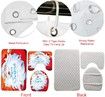 Christmas Bathroom Sets Decorations (Toilet Seat Cover, Non-Slip Bath Mat Set/Rugs, Shower Curtain), Christmas Bathroom Sets Decor with Merry Christmas