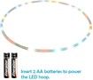 36 inch LED Hoop, 28 Color Strobing and Changing Hoop Light Up LED Dancing Hoops for Kids and Adults - Collapsible