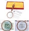 10X Vintage Handheld Copper Magnifying Glass with Wooden Handle Best Reading Magnifier for Collection Elderly Reading