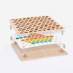 Wooden Peg Board Beads Game, Puzzle Color Sorting Stacking Art Toys for Toddlers, Counting Toy for Kids, Toddler Educational Montessori Games for Math Learning