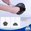 Toilet Plunger and Bowl Brush Combo for Bathroom Cleaning, White, 1 Set