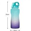 2L Water Bottle Motivational with Time Marker (Green)