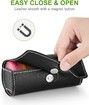 Leather Bag Weekly Pill Organizer 2 Times A Day, Large 7 Day Pill Case with Magnet Button Bag, Daily Pill Box AM PM for Pills Vitamin Fish Oil Supplements (Rainbow)